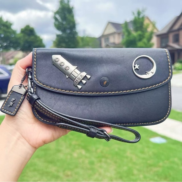 Coach 1941 Glovetanned Leather Clutch Wallet with Rocket &...
